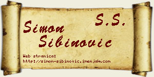 Simon Sibinović vizit kartica